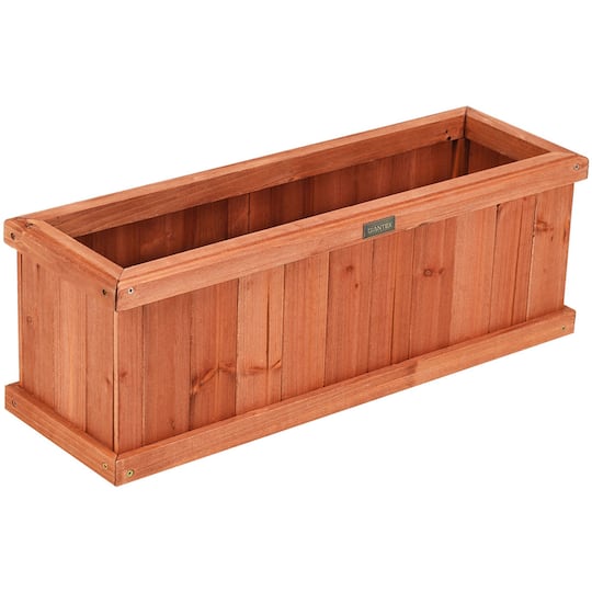 Costway Rectangular Box Garden Yard Decorative Wooden Flower Planter